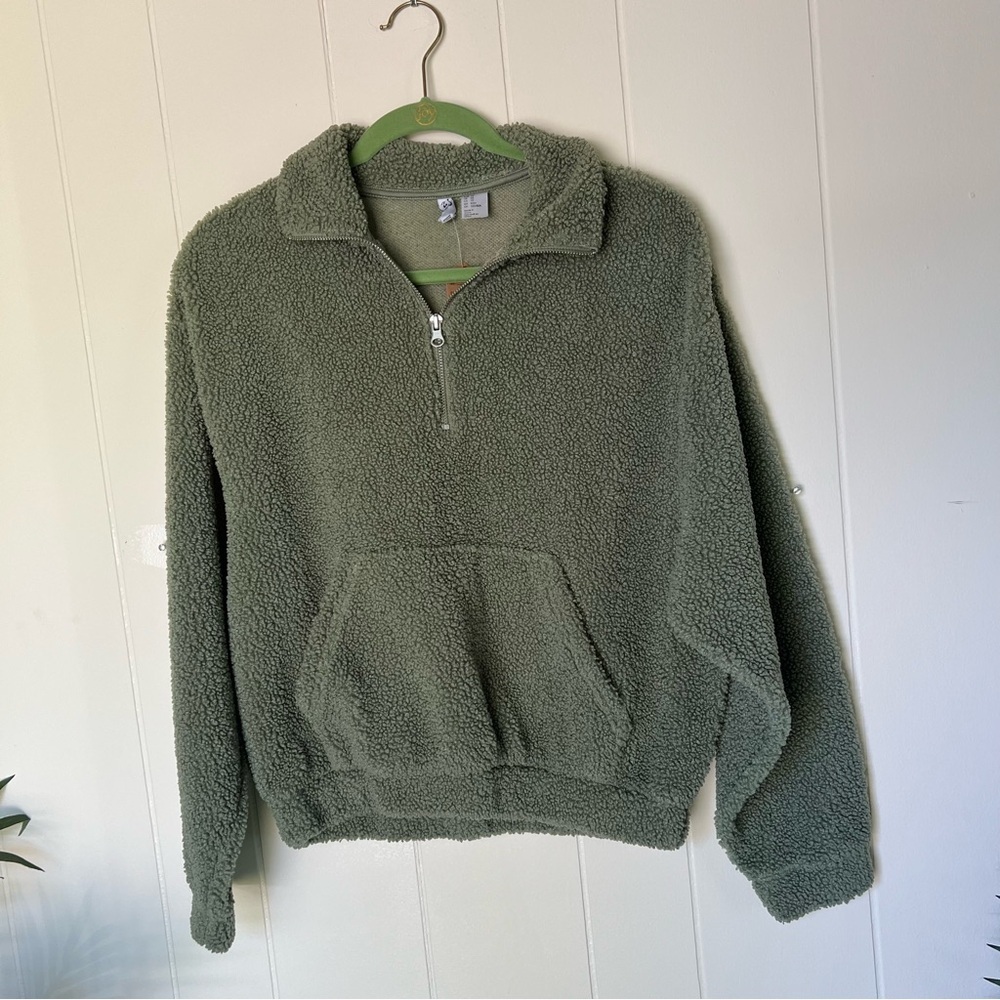 H&M Sage Green Fleece Jacket